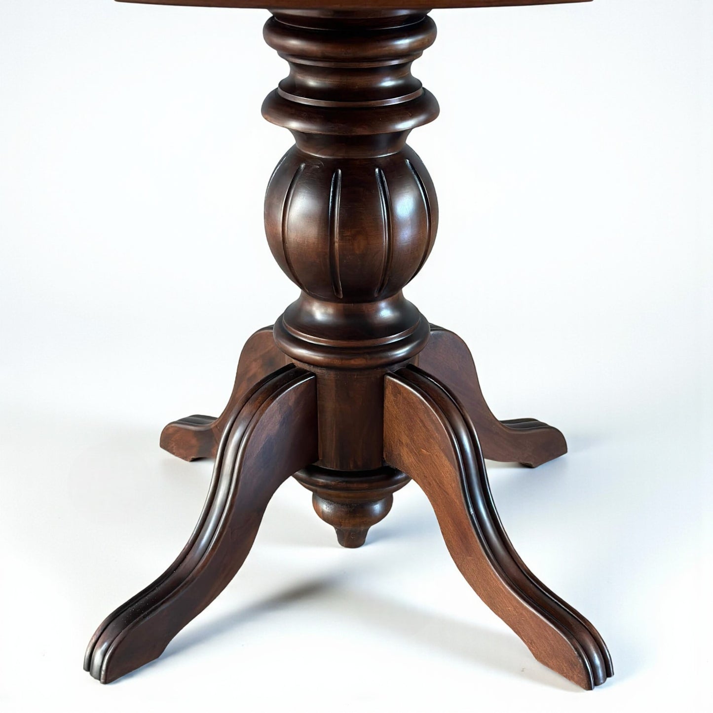Elegansia Wooden Extendable Table, Classic Leg, Curtained Table Top