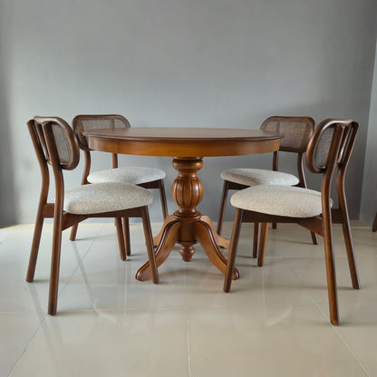 Elegansia Yuvarlak Masa Takımı, Perdeli Masa Tablası (İbiza Sandalye)