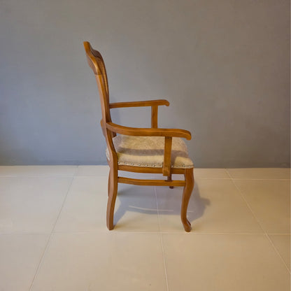 Lilia Kollu Hazeranlı Ahşap Sandalye, Retro Tasarım