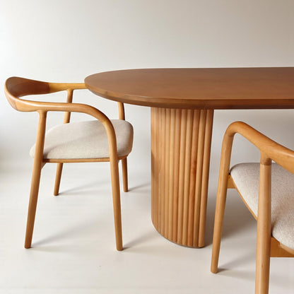 Alia Ahşap Yemek Masası, Çıtalı Ayaklar Modern Tasarım