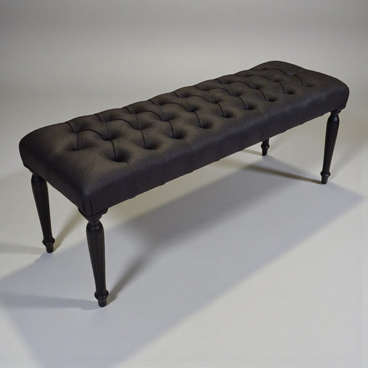 Retro Kapitone Ahşap Bank