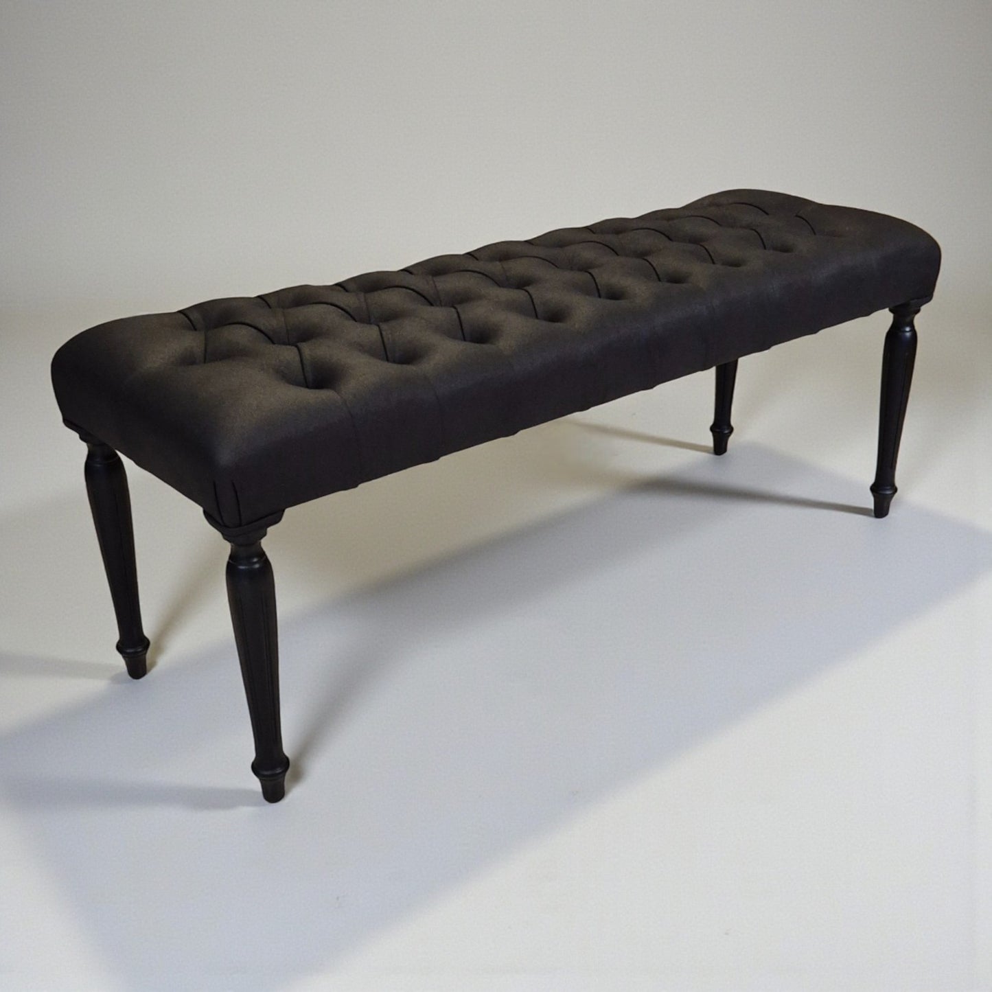 Retro Kapitone Ahşap Bank