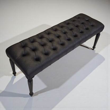 Retro Kapitone Ahşap Bank