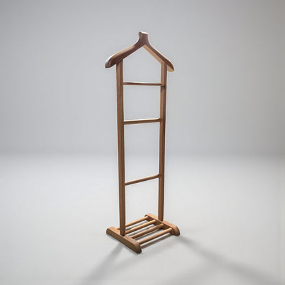 Ahşap Tekli Dilsiz Uşak, Masif Elbise Ceket Askılığı, Pantolon Askılığı