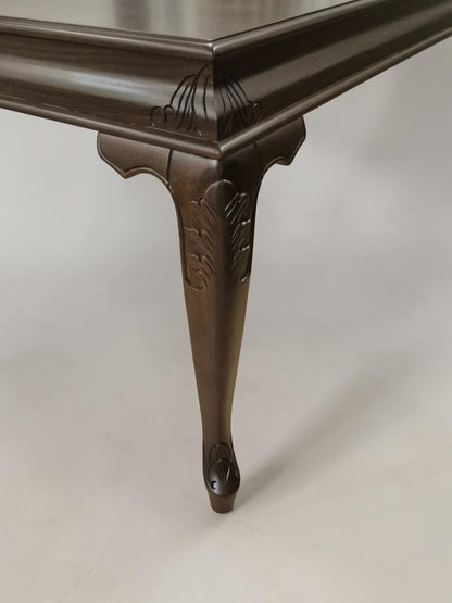 Elegansia Table, Double-Legged Wooden Table