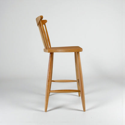 Lunoria Ahşap Oturumlu Bar Sandalyesi, Masif Ahşap Oturumlu