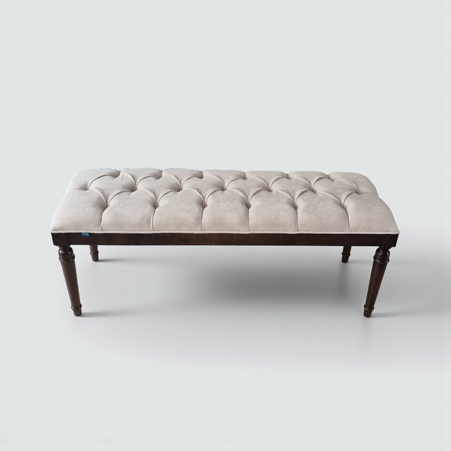 Sarp Bank, Kapitone Döşemeli Ahşap Ayaklı Bench