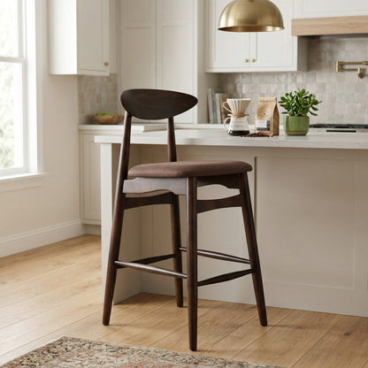 Mumbai Ahşap Bar Sandalyesi