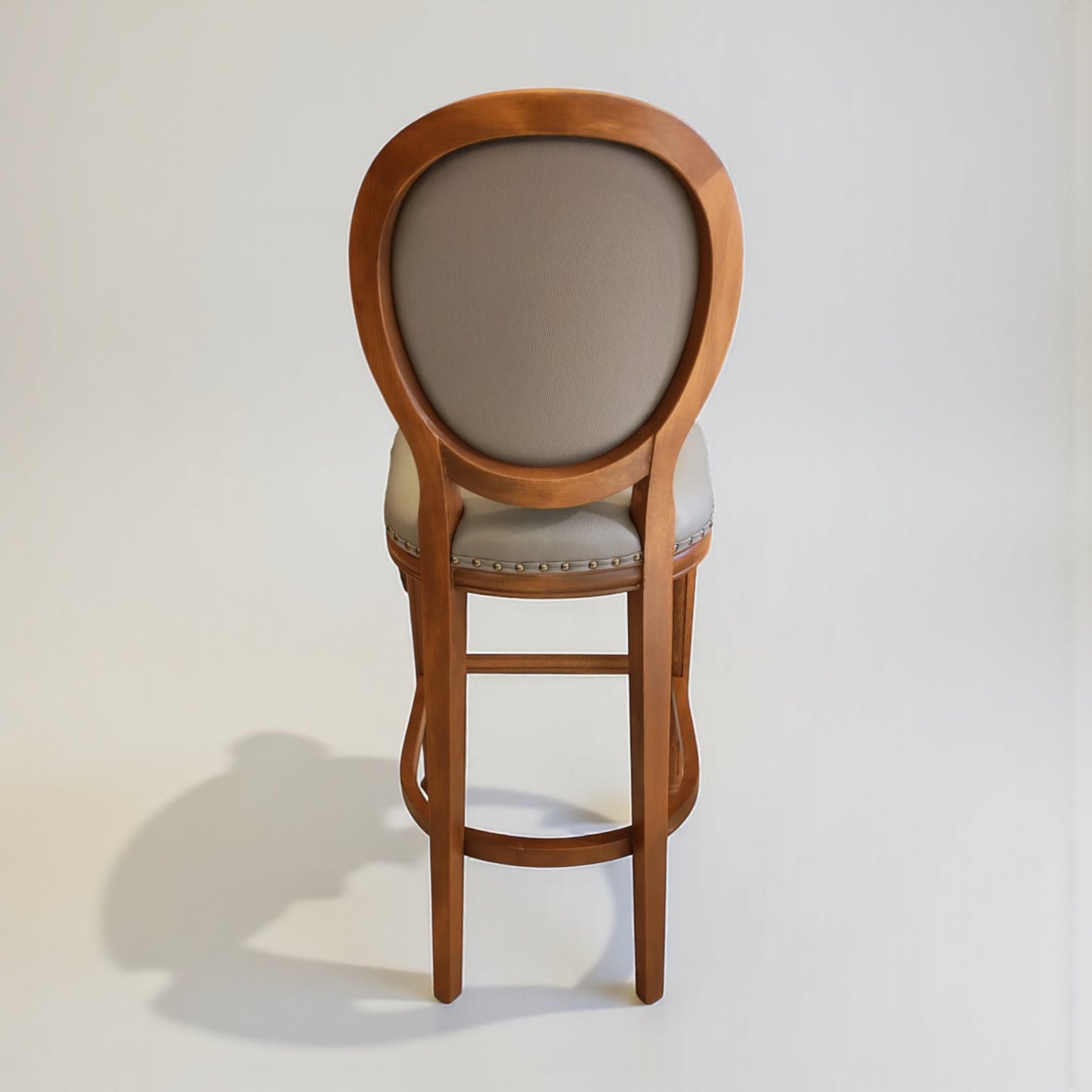 Madallion Ahşap Bar Sandalyesi