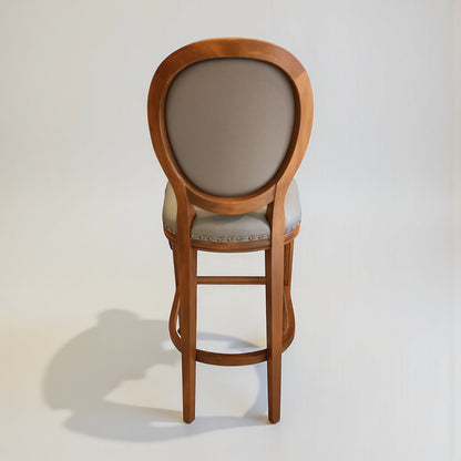 Madallion Ahşap Bar Sandalyesi