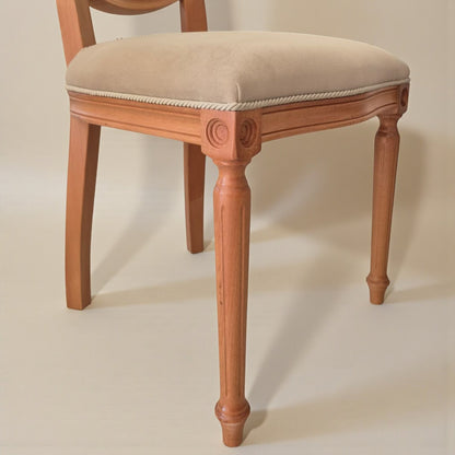 Medallion Solid Wood Chair with Rattan