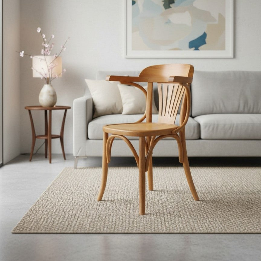 Aspen Ahşap Oturumlu Sandalye, Dayanıklı Gürgen İskelet