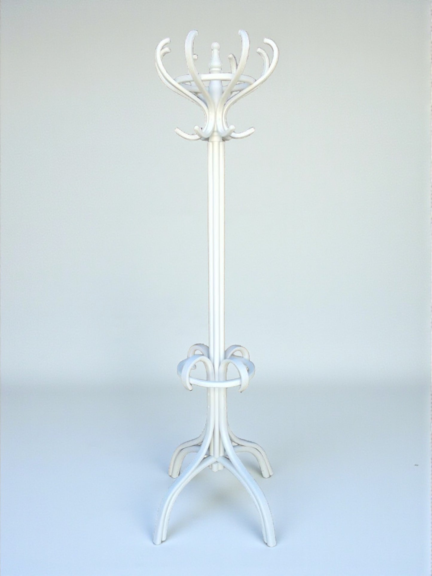 Tonet 8-teilige Garderobe, Garderobenständer aus Holz (Weiß)