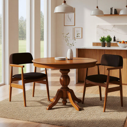 Elegansia Yuvarlak Masa Takımı (2 Adet Busan Sandalye)