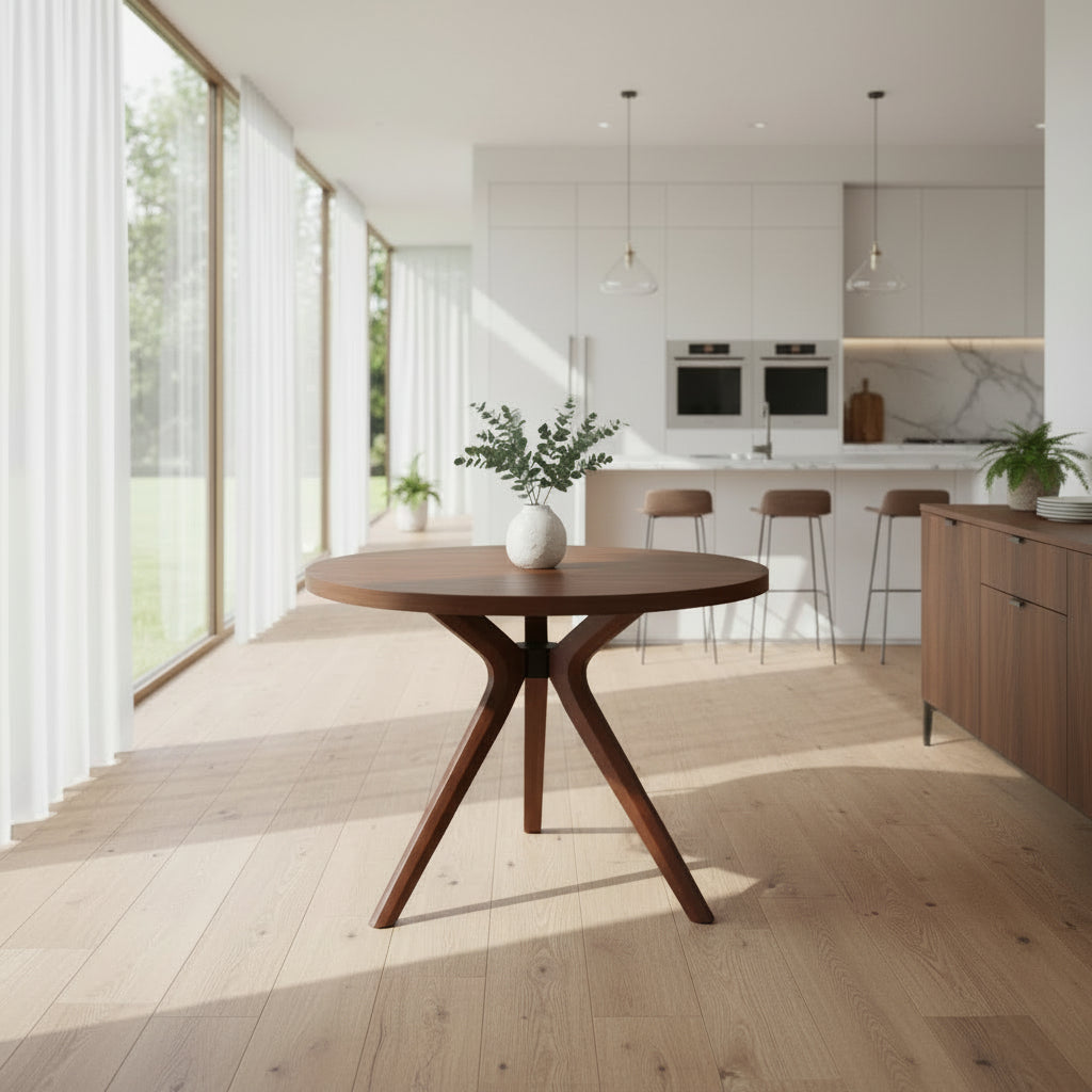 Runder Dreiertisch, moderner Designtisch