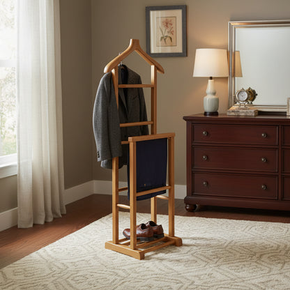 Wooden Dumb Butler, Solid Coat Hanger, Trouser Hanger