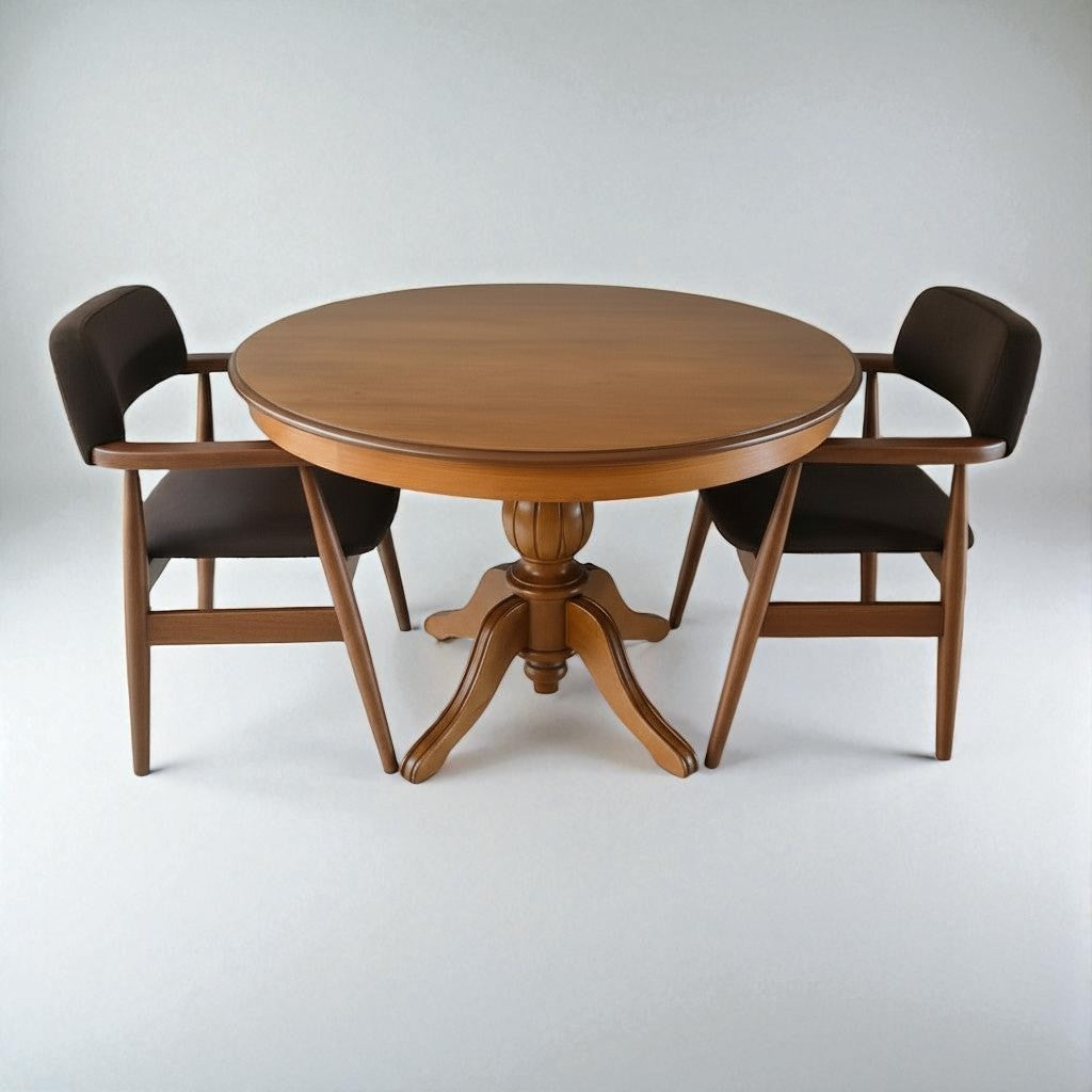 Elegansia Yuvarlak Masa Takımı (2 Adet Busan Sandalye)