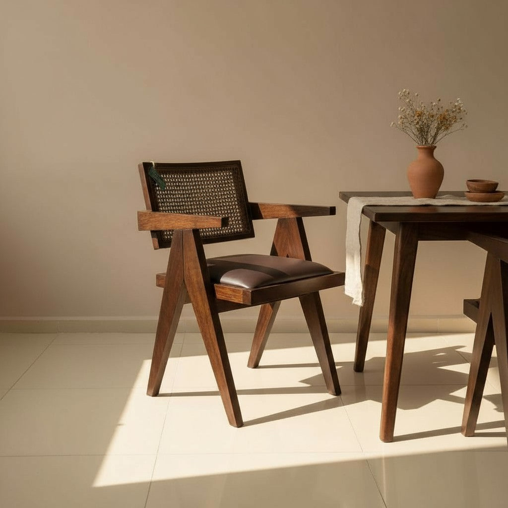 Sofia Wooden Dining Chair, Natural Hazeran Wooden Chair