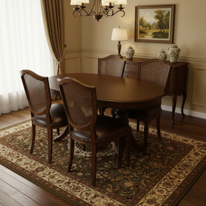 Elegansia Wooden Table Set (4 Retro Chairs)
