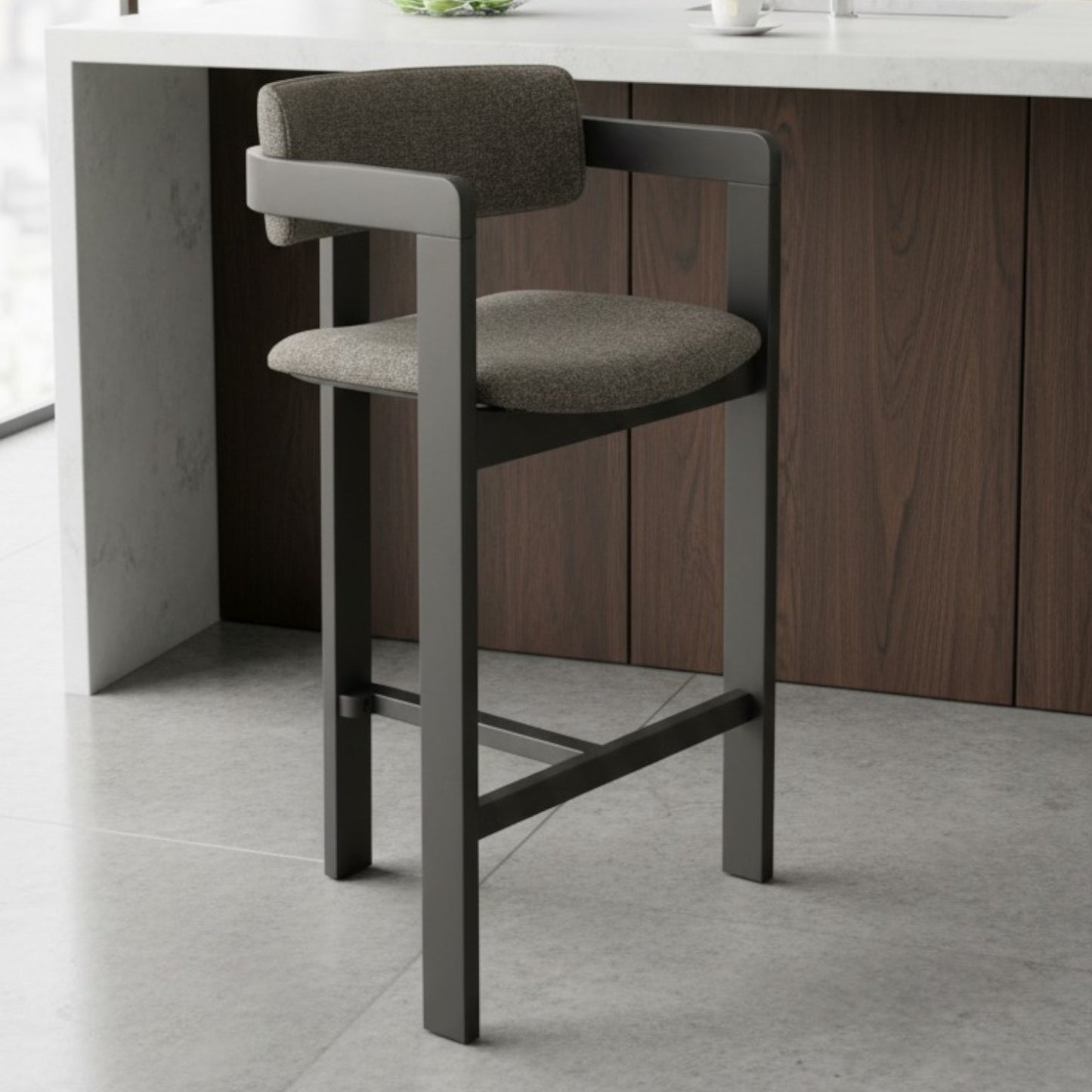 Münih Ahşap Bar Sandalyesi