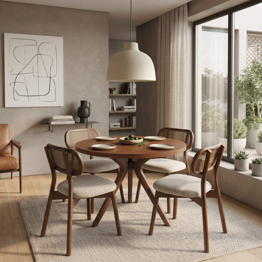 Trio 3-Legged Table Set (With Ibiza Chairs - 4 Pieces)